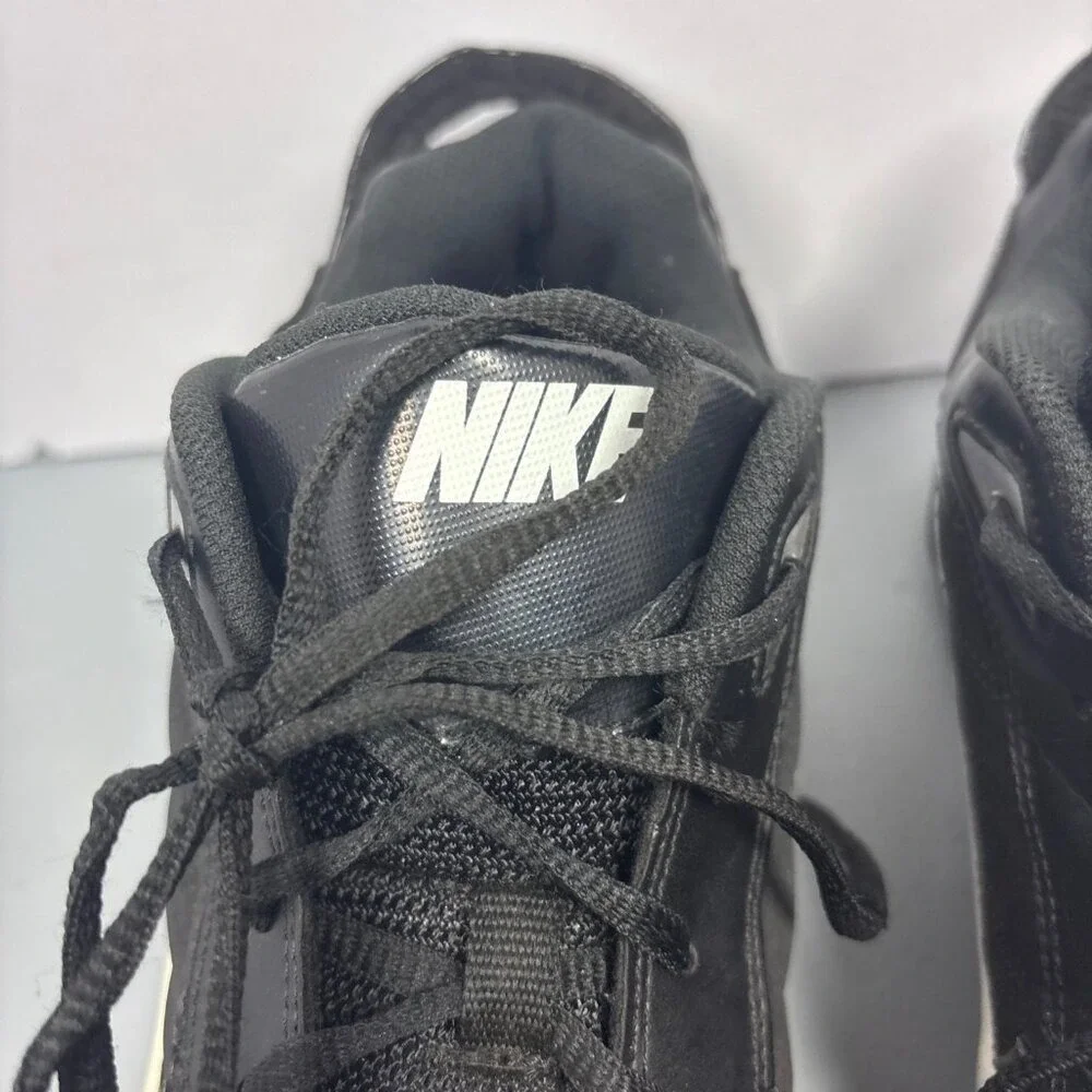 Nike Land Shark Football Cleats Mens 12‎ Black White Good Low Top 316358-011